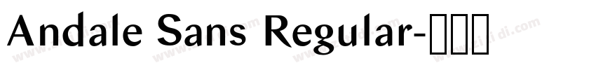 Andale Sans Regular字体转换
